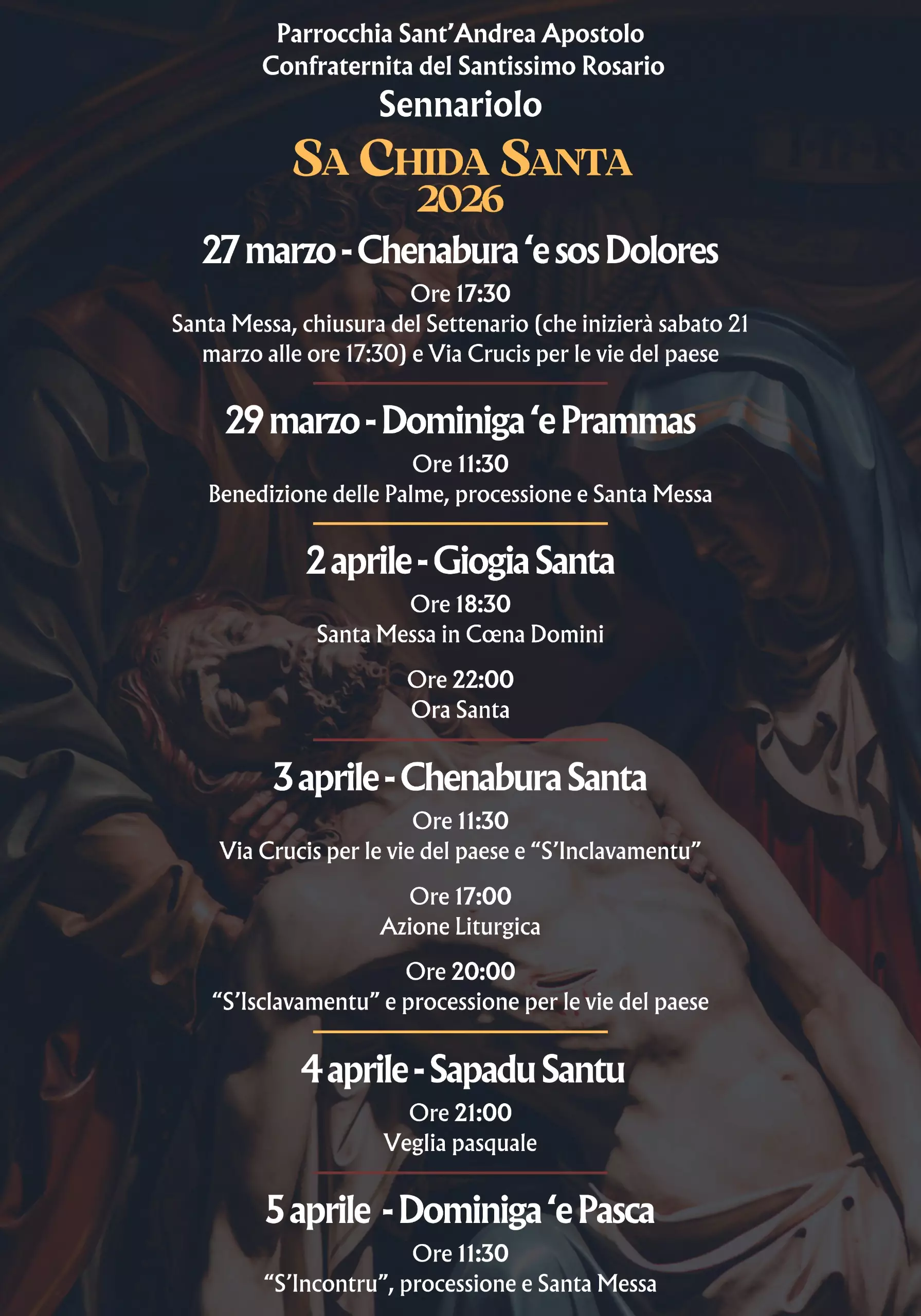 Calendario eventi